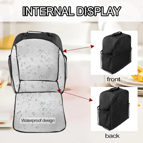 Vista 3 de Bolsa organizadora para Ninja SLUSHi Slushie Machine FS301 y FS299, para Ninja Slushie cubierta de polvo Accesorios Patrón de diamante Frozen Drink