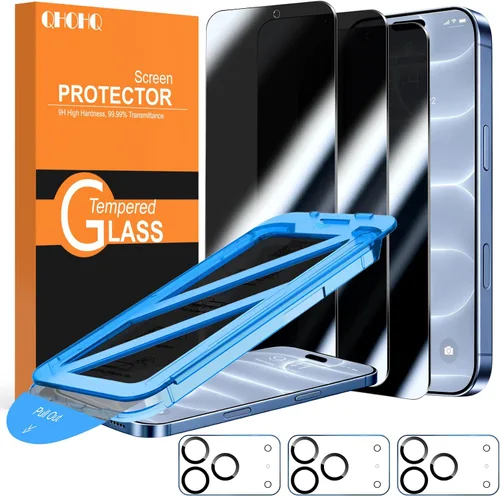 Vista 11 de QHOHQ Paquete de 2+2 protectores de pantalla de vidrio templado para iPad Pro 11 2022/2021/2020 (4ª/3ª/2ª generación) con protector de lente