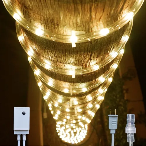 Vista 15 de Russell Decor Cuerda de luces LED con controlador regulable de 4 niveles para Navidad, 4 de julio, Día de los Caídos, decoración de vacaciones
