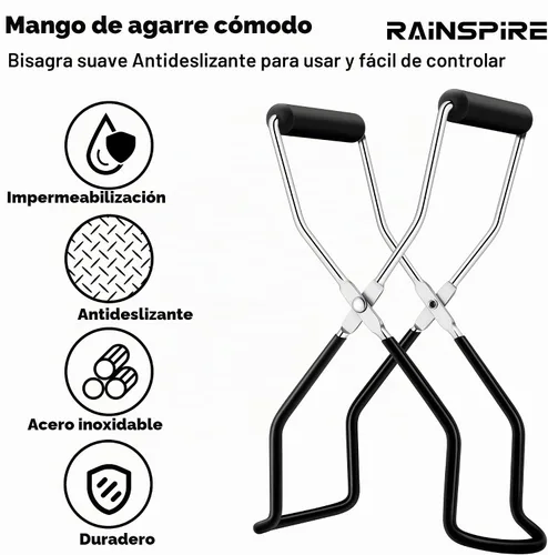 Vista 4 de Rainspire Levantador de tarros de conserva, pinzas para conservas, herramientas de conserva, suministros de conservas para cocina del hogar, acero