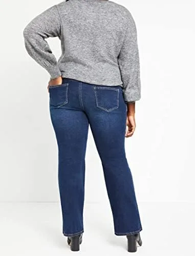 Vista 3 de Motherhood Maternity Womens Indigo Blue Secret Fit Belly Basic Boot Cut Jean