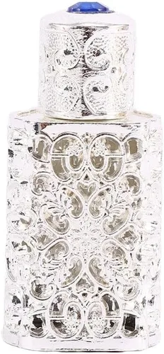 Vista 21 de 1 botella de perfume de metal antiguo de 3/0.5 fl oz de estilo árabe aceites esenciales con gotero (color : B 0.5 fl oz)