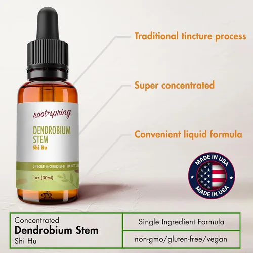 Vista 7 de Dendrobium Stem - Shi Hu - Tintura de hierbas (extracto líquido) - Concentrado con cuentagotas - Dendrobium Orchids Nobile Pod Stem Natural Herb TCM
