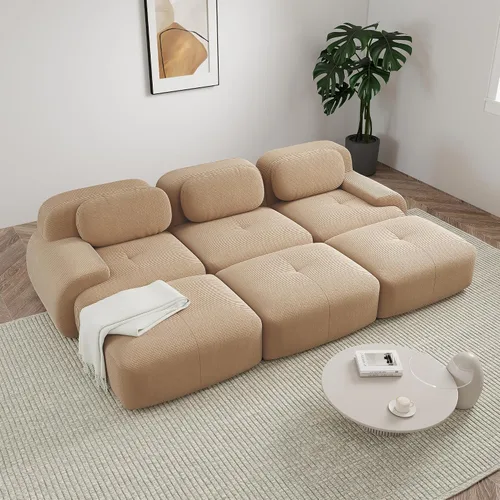 Vista 71 de Sofá sin hueso de 82 pulgadas, cómodo sofá cama de dos plazas, sofá comprimido con asiento profundo, sofá nube de pana para sala de estar