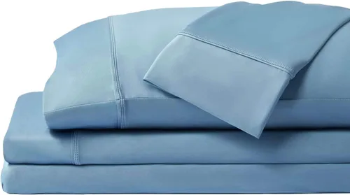 Vista 15 de SHEEX Juego de sábanas Original Performance con 2 fundas de almohada, tela ultra suave que ventila mejor que el algodón Negro