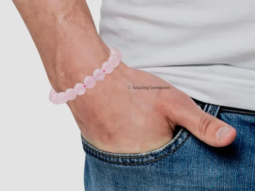 Vista 688 de Amazing Gemstone Crystal Bracelet for Women Men's Gifts - Protection Healing Crystal Bracelet - 8mm Gemstone Beaded Stretchable Bracelet Pulseras
