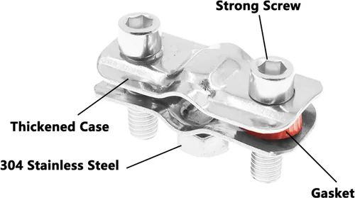 Vista 3 de Gancho de anillo de acero inoxidable 304, abrazadera para colgar tubos, soporte de tubo de pared ajustable, colgador de tubo de anillo dividido