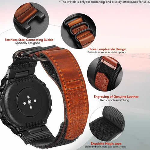 Vista 64 de Correa de reloj compatible con Amazfit T-Rex/T-Rex 2/T-Rex Pro/T-Rex Ultra/T-Rex Ultra 2, nuevo diseño de conector mejorado
