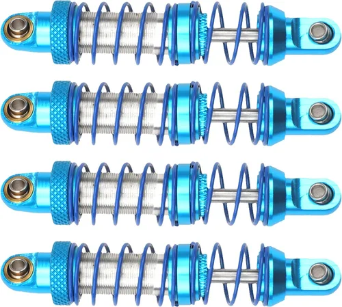 Vista 5 de 4 amortiguadores de metal Vgoohobby ajustables compatibles con Axial SCX10 Traxxas TRX4 D90 90046 Redcat Gen7 1/10 RC Crawler Car (azul, 2.756 in)
