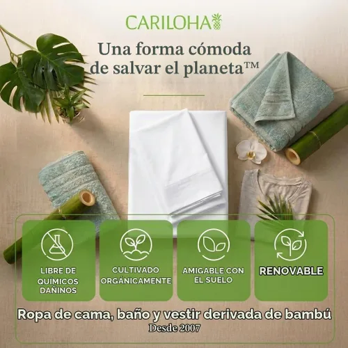 Vista 9 de Juego de sábanas de bambú clásico de Cariloha de 4 piezas – Sábanas y fundas de almohada más suaves (matrimonial, blanco)