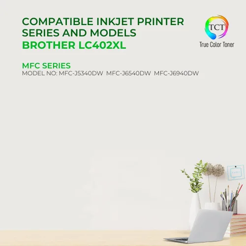Vista 2 de TCT LC402XL Paquete de 3 cartuchos de tinta de color – Repuesto compatible premium para Brother LC402XL LC402XLC LC402XLM LC402XLY alto rendimiento