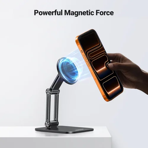 Vista 3 de UGREEN Soporte Magnético para Teléfono Compatible con Soporte MagSafe para Escritorio Diseño Ergonómico Ajustable, Soporte de Teléfono Celular