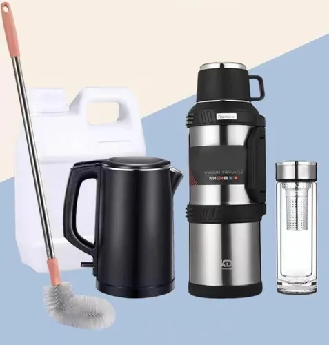 Vista 3 de LUFOX Paquete de 2 cepillos de botella de 28 pulgadas de largo, cepillo limpiador de botellas de 3 y 5 galones, cepillo de limpieza de botellas