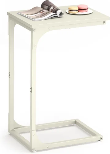 Vista 15 de VASAGLE - Mesa auxiliar en forma de C, mesa lateral pequeña para sofá, mesa de sofá con estructura metálica para sala de estar, dormitorio, mesita