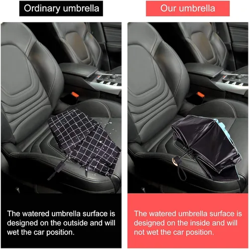 Vista 7 de Xiuying Feng Paraguas de viaje a prueba de viento ligero sol y lluvia paraguas para mujeres y hombres protección UV varios colores regalos