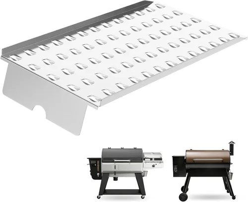 Vista 18 de Kit de bandeja de goteo, deflector de calor y forros de bandeja de grasa para parrillas de pellets Traeger Pro 22 Series, reemplazo de bandeja