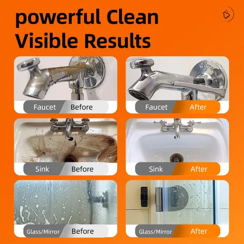 Vista 3 de Lemon Limpiador de baño y ducha, mantenimiento diario eficaz, boquilla de espuma doble y pulverizador, multiusos para bañera, grifo, inodoro