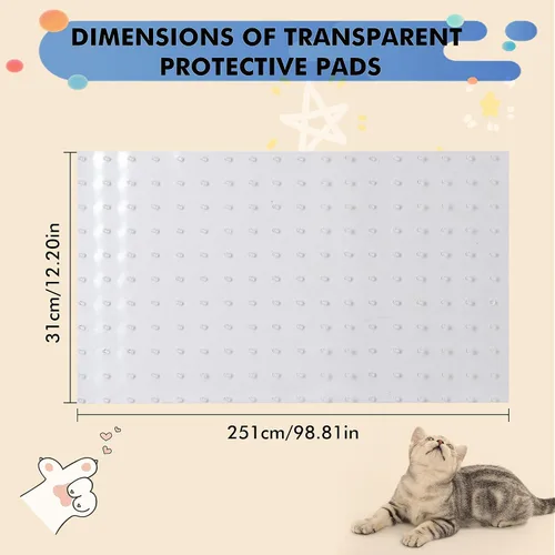 Vista 5 de Protector de alfombra resistente para puerta, plástico resistente que evita que gatos y perros rayen tu alfombra y alfombras en las puertas