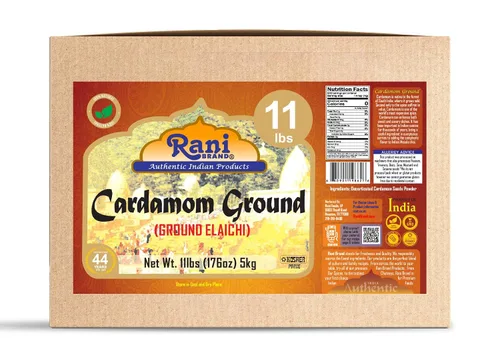 Vista 6 de Rani Cardamomo (Elachi) Molido, especia india en polvo, 176 onzas (11 libras), caja a granel de 11.0 lbs ~ Todo natural Sin color añadido Apto
