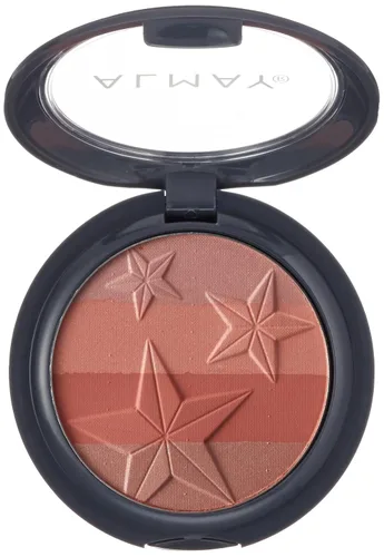 Vista 2 de Almay Paleta de rubor, maquillaje facial, polvo de alto pigmento, rubor inteligente de sombra, hipoalergénico, coral 030, 0.32 onzas