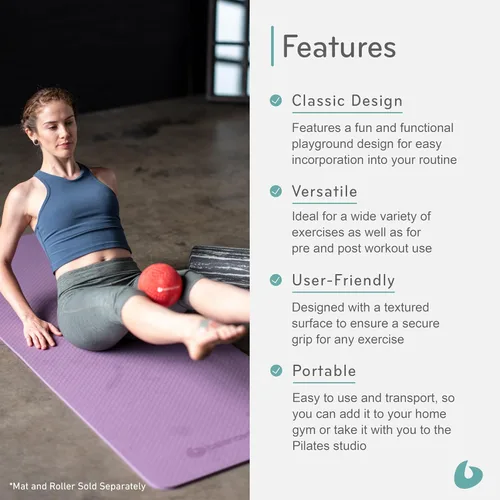 Vista 4 de Balanced Body Bola de juegos, herramienta de masaje y alineación, esfera de ejercicio inflable, 5 pulgadas