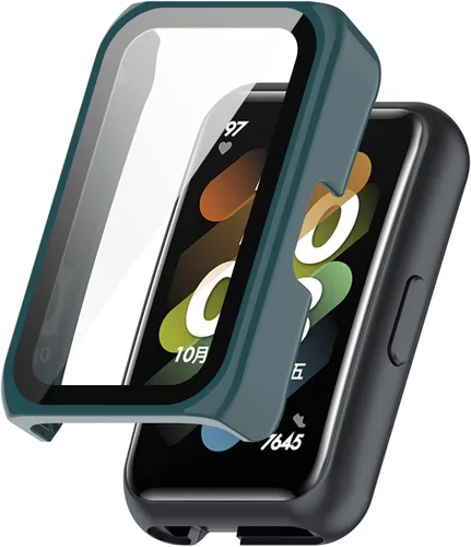 Vista 6 de [Paquete de 6] Funda protectora de pantalla compatible con Huawei Honor Band 6/7, Huawei Band 6/6 Pro/7 protector de pantalla para Huawei Band PC +