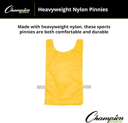 Vista 3 de Champion Sports Pinnie de nailon pesado, varios colores (paquete de 12)