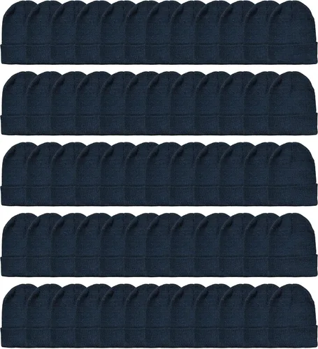 Vista 12 de Yacht & Smith Winter Beanie Hats Bulk for Men & Women, Wholesale Winter Hat Beanies, Homeless Donation Shelters 120 paquetes de gorros sólidos