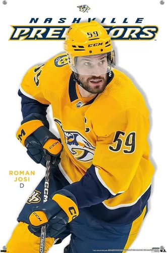 Vista 4 de Trends International NHL Nashville Predators - Póster de pared de Roman Josi Feature Series 23, 14.72 x 22.37 pulgadas, paquete de póster premium