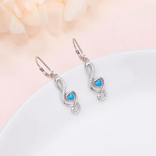 Vista 89 de Aretes colgantes de filigrana de plata de ley 925, margarita, loto, flor de rosa, piedra lunar, lágrima para mujer, nudo celta infinito, margarita