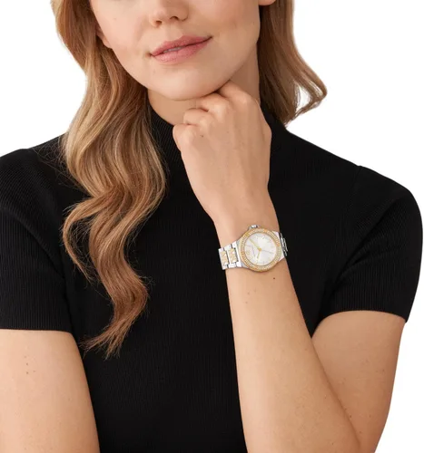 Vista 4 de Michael Kors Lennox- Reloj de acero inoxidable con tres manecillas