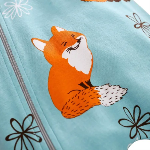 Vista 4 de Yierying Ropa con cremallera para bebé elegante diseño de zorro de manga larga con capucha para bebé