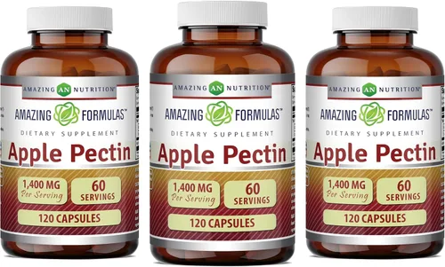 Vista 7 de Amazing Formulas Suplemento de pectina de manzana de 1400 mg Cápsulas Sin OMG Sin gluten Fabricado en Estados Unidos