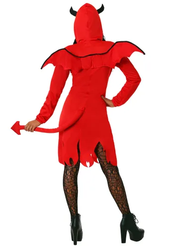 Vista 2 de Disfraz de Diablita para Mujer Multicolor