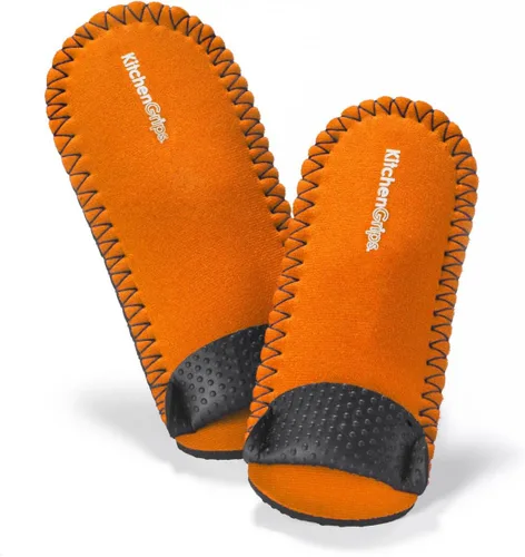 Vista 6 de Kitchen Grips Juego de 2 soportes de mango de sartén de lujo, negro/cereza