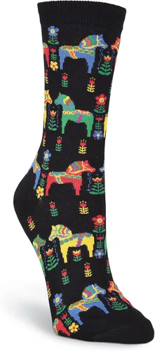 Vista 59 de K. Bell, calcetines retro varsity de lechuga para mujer Adultish (negro)