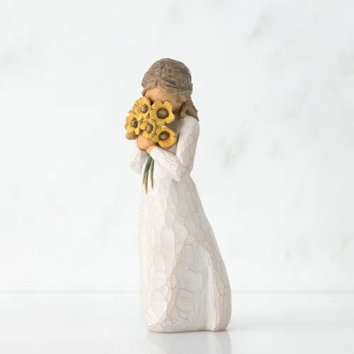 Vista 2 de Willow Tree Abrazo cálido, rodeado de la calidez de la familia y amigos, un regalo para celebrar amistades o aquellos que aman las flores, figura