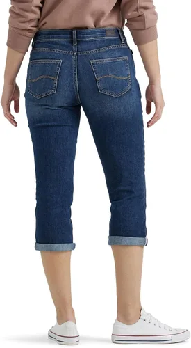 Vista 3 de Lee Flex Motion - Jeans capri de 5 bolsillos para mujer