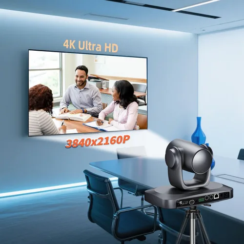Vista 3 de Cámara 4K NDI con seguimiento automático AI Zoom óptico 21X HDMI/SDI/USB 3.0/PoE/IP PTZ Cámara 4K para adoración a la iglesia, eventos en vivo