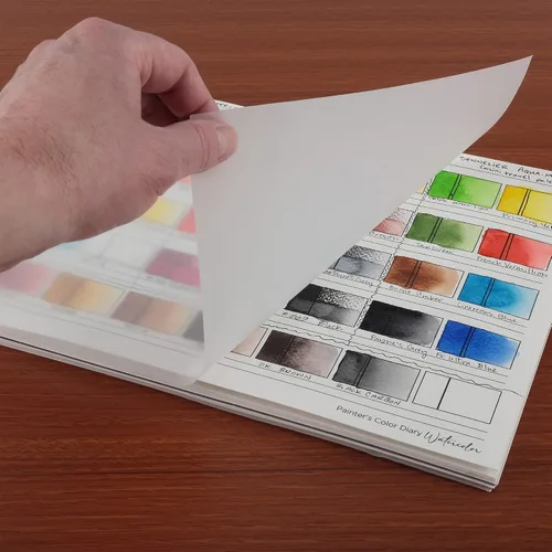 Vista 4 de HG Art Concepts Painters - Agenda de colores – 9 x 12 pulgadas, 140 libras, encuadernado en espiral, sin ácidos, libro de muestras de color con 10