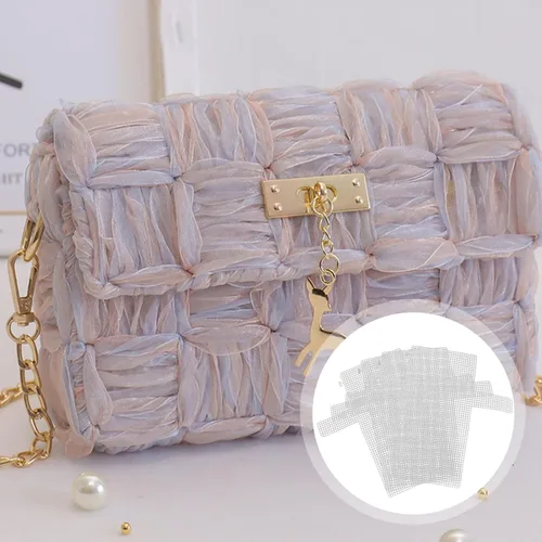 Vista 9 de 4 hojas de tela de punto de aguja de plástico para manualidades DIY marcadores de punto bolsa de proyectos de taza bordado hecho a mano hilo