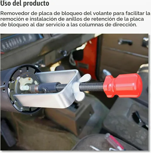 Vista 4 de Herramienta de extracción de placa de bloqueo del volante de los anillos de presión de la placa de bloqueo del volante