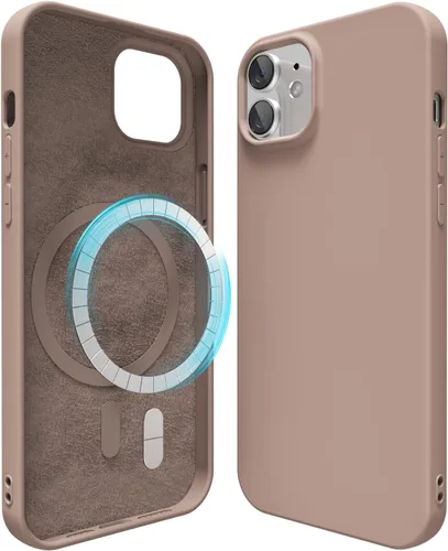 Vista 88 de oakxco Funda de silicona para iPhone 12 Pro Max, magnética, compatible con carga inalámbrica Magsafe, cubierta protectora de goma suave y delgada
