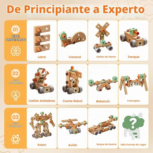 Vista 6 de CUTE STONE Juego de herramientas para niños 158PCS con taladro de juguete