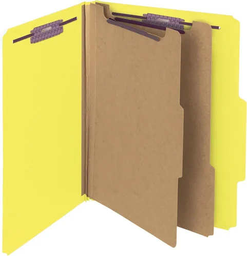 Vista 2 de Smead Carpeta de archivos de clasificación PressGuard con cierres SafeSHIELD, 2 divisores, expansión de 2 pulgadas, tamaño carta, azul, 10 por caja