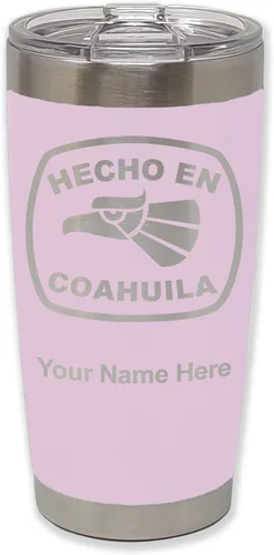 Vista 25 de LaserGram Vaso aislado al vacío de 20 onzas, hecho en coahuila, grabado personalizado incluido (negro) Engraved Gift, Vacuum Insulated Stainless