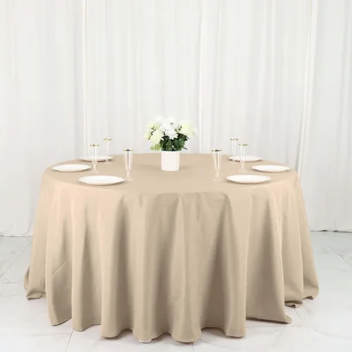 Vista 62 de Efavormart - Mantel cuadrado de lino de poliéster sin costuras, 54 x 54 pulgadas, color beige, para banquetes de boda, fiesta, restaurante