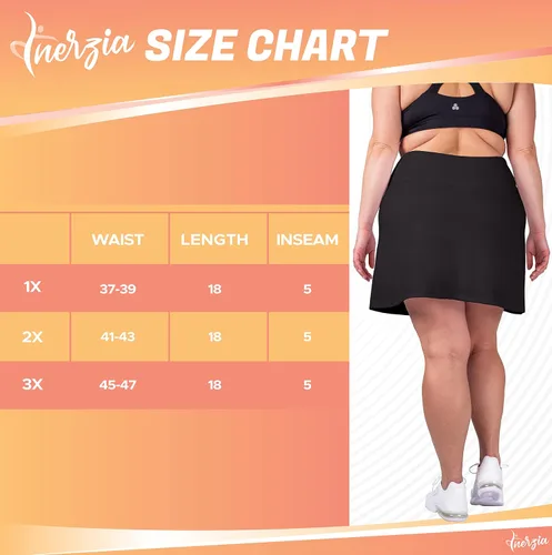 Vista 5 de Inerzia Paquete de 2 faldas pantalón de talla grande para mujer, falda pantalón activa de cintura alta, faldas de golf y tenis para mujer
