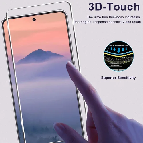 Vista 4 de Paquete de 3 + 3 protectores de pantalla para Galaxy S21 FE 5G + protector de lente de cámara, dureza 9H, resistente a los arañazos, fácil