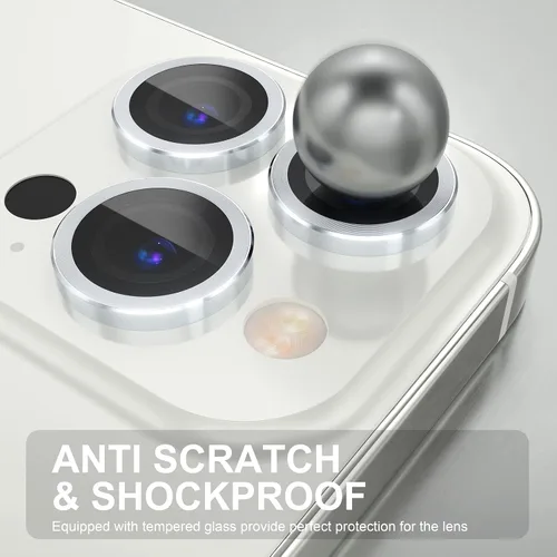 Vista 322 de Choiche Compatible para iPhone 16 Pro/iPhone 16 Pro Max Protector de Lente de Cámara, Vidrio Templado 9H Protector de Pantalla de Cubierta de Cámara